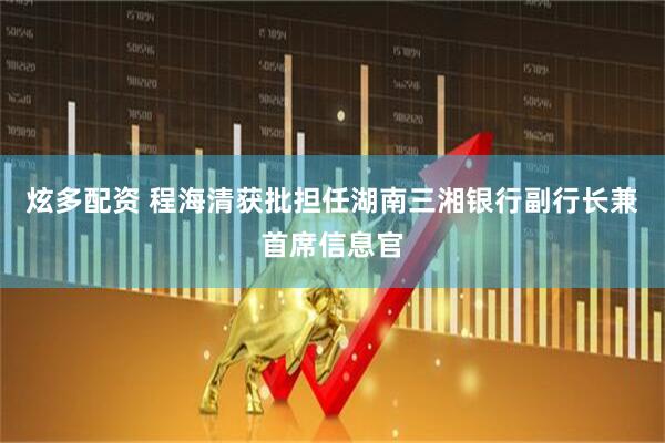 炫多配资 程海清获批担任湖南三湘银行副行长兼首席信息官